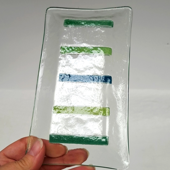 Studio Art Glass fused glass tray / trinket dish - Picture 4 of 5
